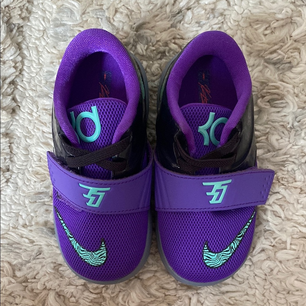 Nike KD Purple and Green Sneakers